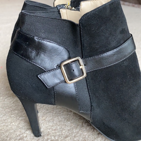 Marc Fisher Peep Toe SHIMMEE Black Booties - Picture 12 of 17